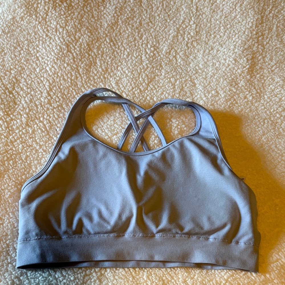 Alphalete Women's Cross-Back Sports Bra - blueish grey